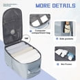 thumbnail image 6 of United Airline Approved Personal Item Travel Bag for Women, Underseat Luggage Carry On Backpack for Men, Cabin Size Waterproof Laptop Backpack, Mochila De Viaje, Rucksack Casual Daypack, Grey Blue, 6 of 10