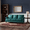 Green, variant on 3-Seater Traditional Velvet Sofa, Nailhead Trim Upholstered Couch with Solid Wood Turned Legs for Living Room Decor