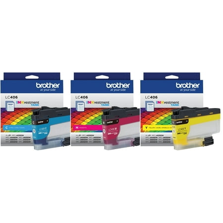 Brother LC406CS  LC406MS  LC406YS 3-Color Ink Cartridge Set  LC406