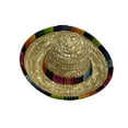 thumbnail image 4 of Mini sombrero de paja tejido a mano, fácil de usar, lindo sombrero para perro, accesorios adorables, gorra para mascota, fiesta Bordes de colores, 4 of 8