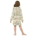 thumbnail image 7 of FORMRS Niños Bathrobe Unisex Hooded Robe Soft Plush Pajamas Sleepwear, Size 7-9T, Beige Wildflowers, 7 of 7