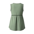thumbnail image 7 of Sokhug Women's Sleeveless V Neck Cotton Blend Tank Top Crochet Lace Trim Casual Loose Fit Summer Solid Color Blouse, 7 of 7