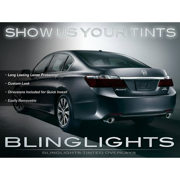 For The Honda Accord Tinted Smoked Tail Lamps Lights Coupe Sedan Overlays Film Protection