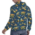 thumbnail image 6 of Lsque Modern Excavator Pattern Casual Men's Hoodie,Hooded Sweatshirt with Kangaroo Pocket,Pullover Hoodie-Small, 6 of 7