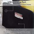thumbnail image 2 of Pull Out Loveseat Sleeper, 3-in-1 Convertible Sleeper Sofa Bed with 2 USB Ports & 2 Pillows & Side Pockets, 55.5" Velvet 2 Seat Sofa with Pull Out Bed for Living Room, Black, 2 of 7