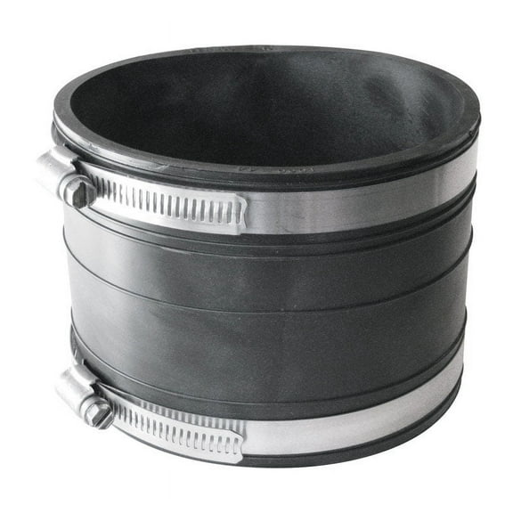 Fernco Schedule 40 4 in. Socket x 4 in. Dia. Socket PVC Flexible Coupling