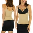 thumbnail image 2 of ToBeInStyle Women's Seamless Underbust Shaping Camisole w/Adjustable Straps - Beige - XL/2X, 2 of 7