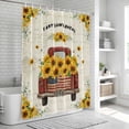thumbnail image 6 of Sunflower Truck Shower Curtain, Waterproof Shower Curtains for Bathroom, Summer Botanical Elegant Pastoral Floral Washable Fabric Bathtub Curtain Set Bath Decor with 12 Hooks 48"x72", 6 of 8
