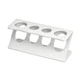 thumbnail image 2 of Estante para baño con diseño de 4 orificios para cepillos de dientes, pasta dental, rastrillos y utensilios, organizador de plástico impermeable para encimera, negro o blanco., 2 of 6