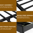 thumbnail image 7 of NHIXSOM Farmhouse Queen Bed Frame with LED Headboard, Charging Station and Storage Drawers, Farmhouse Style, Easy Assembly, Black, 7 of 7