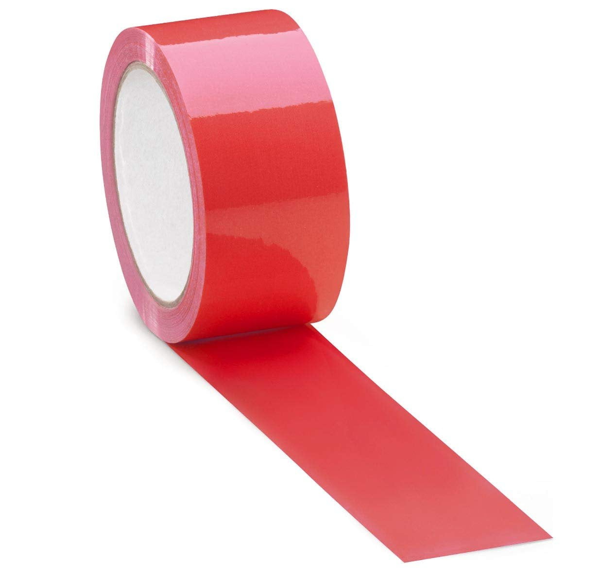 AMZ Supply Red Carton Sealing Tape 2 X 55 Yards Thickness 2 Mil Rolls