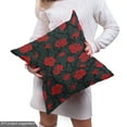 thumbnail image 4 of Ambesonne Feminine Fabric by the Yard Upholstery, Romantic Vintage Rose Art, 1 Yard, Charcoal Grey Black Red, 4 of 4
