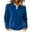 Blue, variant on Womens Pullover Sweater Kelon Women's Comfortable Metal Buckle Pullover Knit Sweater Womens Neck Button Down Color Sweater Top, 5XL