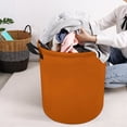 thumbnail image 2 of Burnt Orange Waterproof Oxford Cloth Laundry Hamper, Collapsible Storage Bin with Reinforced Handles for Clothes and Toys, 3 Sizes Available, 2 of 7