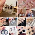 thumbnail image 3 of MATROOY Luxury Crystal Cubic Zircon Earrings Stud Dangle CZ Wedding Women Jewelry New-#17 Crystal Hoop, 3 of 9