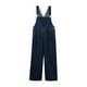 thumbnail image 3 of Mujeres Suspender Jeans Pantalones anchos de pierna ancha Pantalones de pierna recta, azul oscuro, L AweSitey AP001488-07B, 3 of 7