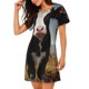 thumbnail image 2 of Fotbe Cute Prairie Cow Bata de Dormir para Mujer con Estampado, Camisón de Algodón de Manga Corta, Ropa de Dormir Casual, 2 of 6