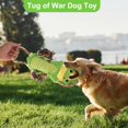 thumbnail image 4 of Juguete para perro Drmstow de peluche con forma de cocodrilo y cuerda con chirriador, 4 of 7