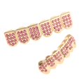 thumbnail image 4 of Parrillas chapadas en oro de 18 quilates Boca Teetch Grill Piedra de de imitación Accesorio de joyería de Pascua Rosado Zulema Parrillas chapadas en oro de 18 quilates, 4 of 8