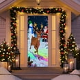 thumbnail image 7 of UV Activated Glow in The Dark Christmas Garage Door Cover, 2D Flat Banner with Santa and Elf Design, Outdoor Holiday Decor for House Parties, Waterproof Festive Decoration for Front Yard and Driveway, 7 of 7
