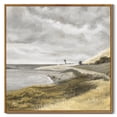 thumbnail image 5 of Drsoum Large 24x24in Natural Framed Vintage Wall Art Coastal Seascape Landscape Painting Retro Meadow Scenery Farmhouse Kitchen Living Room Decor, 5 of 6