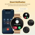 thumbnail image 4 of 2025 New Smart Watch, 1.32" Smart Watch for Women(Answer/Make Calls/Message Reminder), IP68 Waterproof with 100 Sports, Pedometer, Fitness Tracker fits for Android and IPhone (Gold), 4 of 8