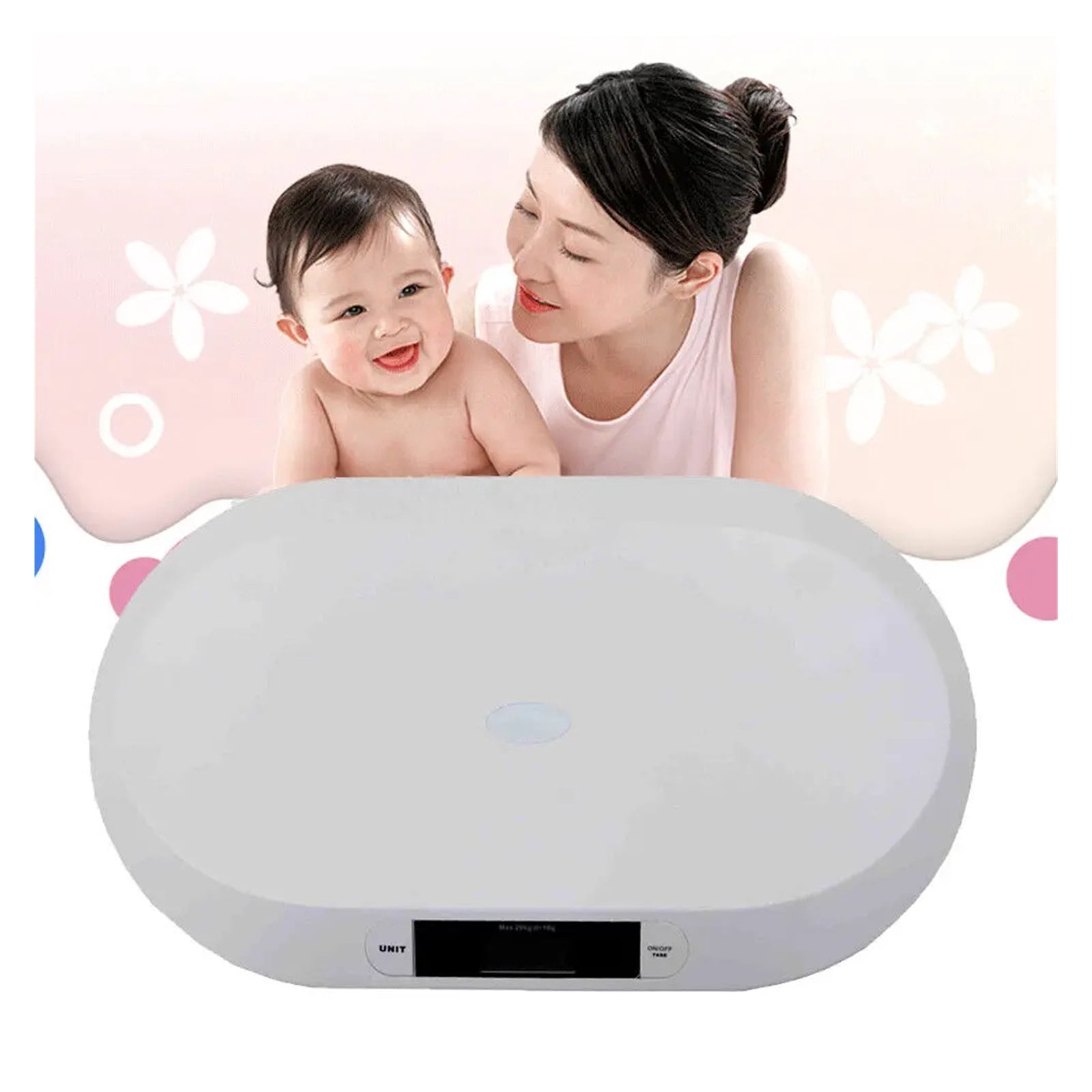 Electronic Digital Baby Scale Smart Infant Scale LCD Display ABS Weight Scale for Baby Pets 20KG ,High-Precision Weighing Technology