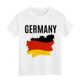 thumbnail image 4 of 2DXuixsh T-Shirt Col Rond pour Filles Manches Courtes Tee Été Sports Ample Décontracté Mignon Imprimé Basique Blanc Taille 160, 4 of 4