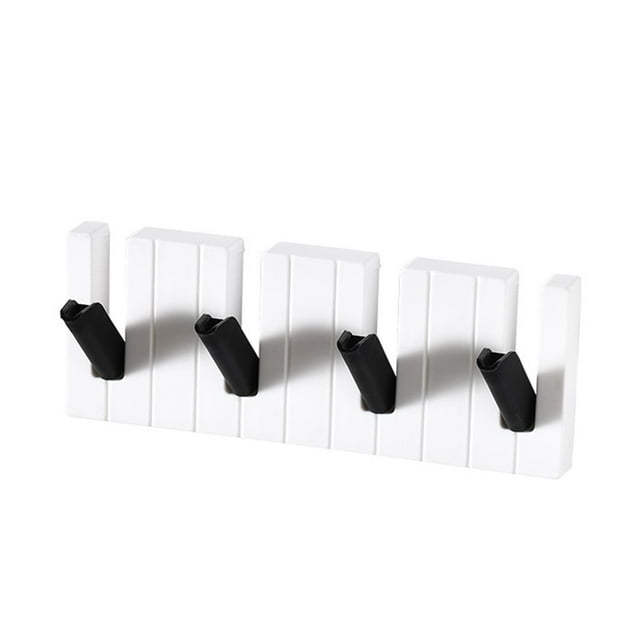 Gancho para llaves de piano - Material PP, sin huellas, diseño de 4 rejillas, soporte resistente - para almacenamiento en entrada/cocina