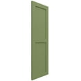 thumbnail image 3 of Ekena Millwork 12"W x 74"H True Fit PVC Two Equal Flat Panel Shutters, Moss Green (Per Pair - Hardware Not Included), 3 of 10
