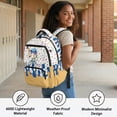 thumbnail image 6 of HUIACONG 17" Baseball Drip Universal Kids Backpack 4PCS Set, School Bookbag with Lunch Bag for Boys Girls Age 8-12, 6 of 7