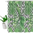 thumbnail image 5 of Green LeavesShower Curtain Design Heavy Duty & Waterproof Bathtubs Hotel Bathroom Decor, 5 of 10