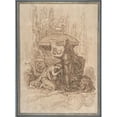 thumbnail image 2 of Workshop of Ennemond Alexandre Petitot 14x18 Gold Ornate Wood Frame and Double Matted Museum Art Print Titled - Landscape with a Memorial Scene (ca. 1760-80), 2 of 4