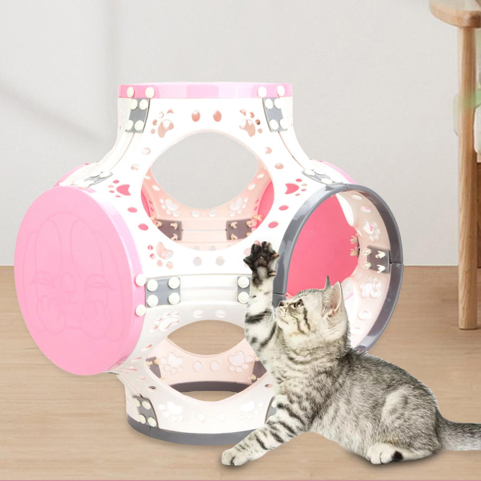 Bvdfgk Cat Tunnel Pet Interactive Toy Pet Supplies Cat Climbing Frame Pay Toy for Puppy White