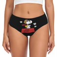thumbnail image 1 of Braguitas personalizadas para mujer con diseño de paisaje de Van Gogh, Snoopy y Charlie Brown, ropa interior elástica para mujer, calzoncillos de Peanuts, 1 of 5