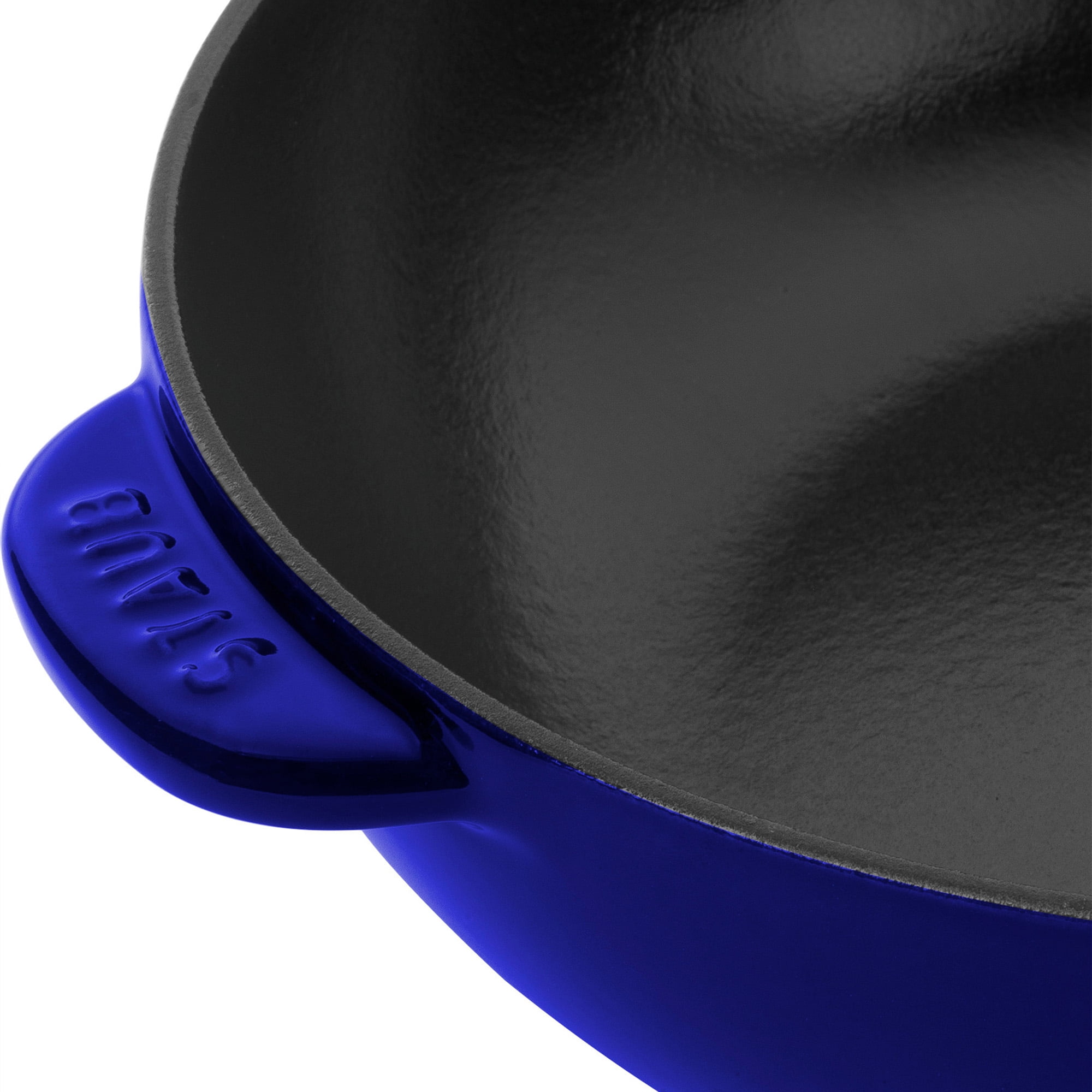 Staub Cast Iron 10-inch Daily Pan with Glass Lid - Dark Blue