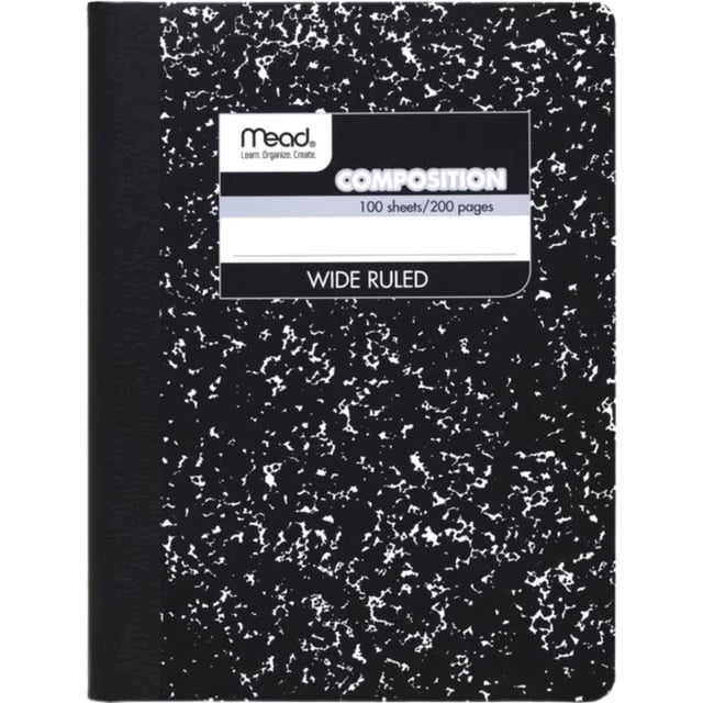 Cuaderno de Composición Mead 19x25 cm Rayas Anchas 100 Hojas