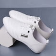 thumbnail image 6 of Sneakers, 1 Pair of Men's Slip-On Loafers - Lightweight Lace-Up Casual Shoes, Black and White, Minimalist Design, Comfortable and Versatile, Suitable for Daily and Business Occasions, 6 of 8