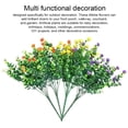 thumbnail image 4 of Kearding Plantas verdes de plástico respetuosas con el medio ambiente para cualquier ocasión Ramo de eucalipto de siete puntas Plantas verdes Flores artificiales púrpura, 4 of 6
