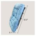 thumbnail image 7 of Comfy Saucer Chair for Adults, Soft Faux Fur Folding Lounge Chair for Bedroom Living Room Dorm Rooms Flexible Reading Chair for Teens Kids, X-Large Foldable Chair (Ottoman-Blue), 7 of 7