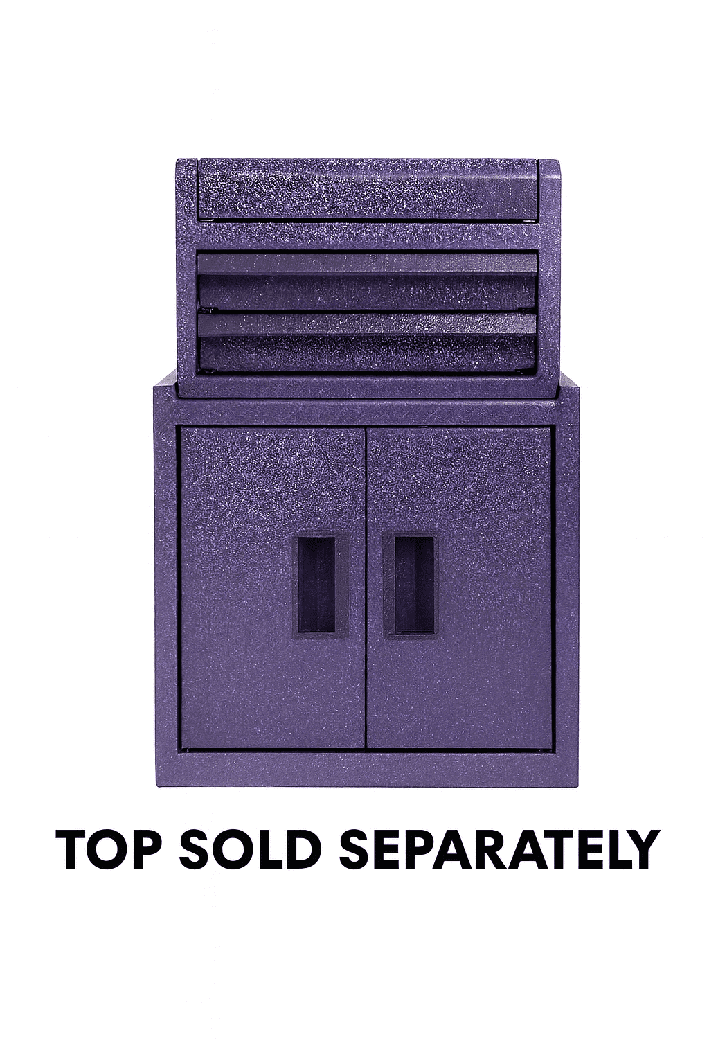 Hyper Tough Limited Edition 11.6-inch Steel Mini Tool Storage Cabinet, Purple Diamond Glitter, Double Doors & Non-Slip Top Mat