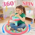 thumbnail image 5 of Wdmiya Pink Dinosaur Sit and Spin Toys for Toddlers 1-4, 360° Spinning Seat Activity Toy with Light and Music, Christmas Birthday Gifts for boys and girls, Kids Twister Toy, 5 of 6