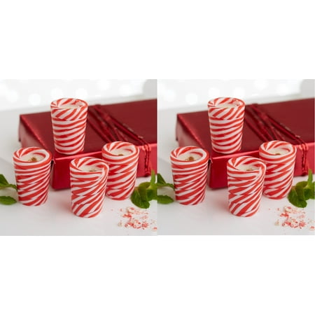 Two's Company Peppermint Shot Glasses Set of 8