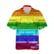 thumbnail image 2 of Camisetas con estampado 3D de arcoíris LGBT para hombres y mujeres, camisetas de manga corta con personalidad, camisetas casuales de verano con botones para hombres, 2 of 5