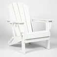 thumbnail image 4 of Llinc Store Folding Adirondack Chair with Side Table, Sillas Para Patio Exterior Set - Composite Outdoor Patio Chair with Wood Texture, (2 Chairs and 1 Table), 4 of 10