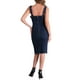thumbnail image 3 of VESTIDOS DE MEZCLILLA BODYCON SIN MANGAS CON CREMALLERA Y ABERTURA LATERAL PARA MUJERES INSPIRADOS EN CHIC S AZUL OSCURO, 3 of 6