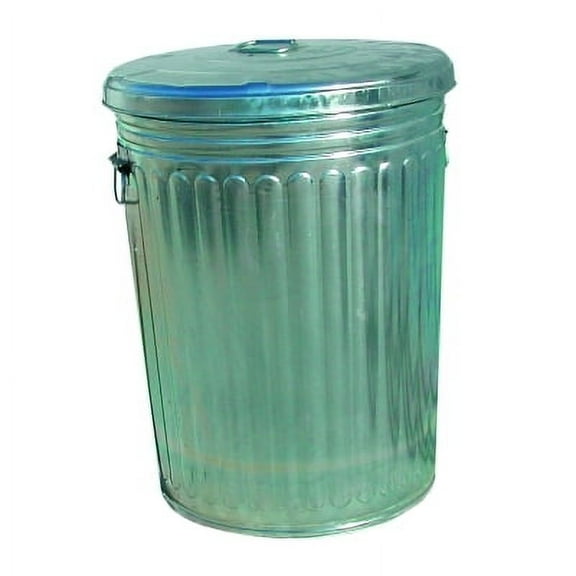 Pre-Galvanized Trash Can With Lid, 20 gal, Steel, Gray | Bundle of 2 Cans