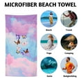thumbnail image 6 of yulier Butterfly Beach Towel 31"x63" Microfiber Camping Towels Girls Beach Towel Soft Beach Blanket Beach Pool Travel Swimming Bath Shower Towel, 6 of 8