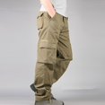 thumbnail image 4 of Blmnix Baggy Pants for Men Low Rise Pleated Carpenter Pants Cargo Work Pants Pant Long Straight-Leg Yellow Summer Pants for Men,XL, 4 of 9