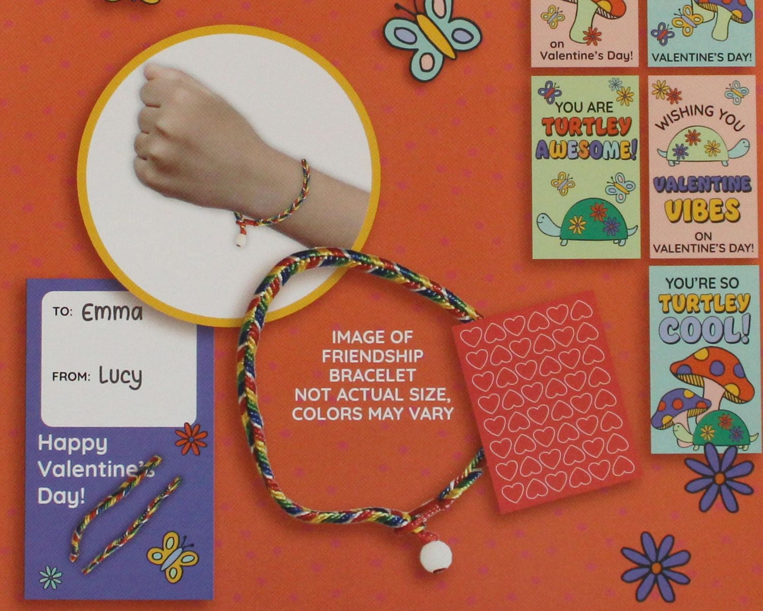 Lolli and Pip Valentine Exchange Cards with Friendship Bracelet, 10 count